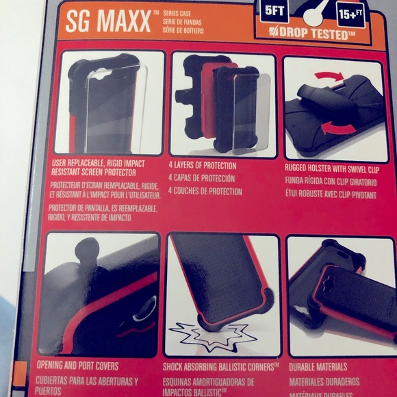NEW BALLISTIC SG MAXX iPhone 5 5S Phone Case w/ Belt Clip Black SX0945-M005 - Picture 5 of 11